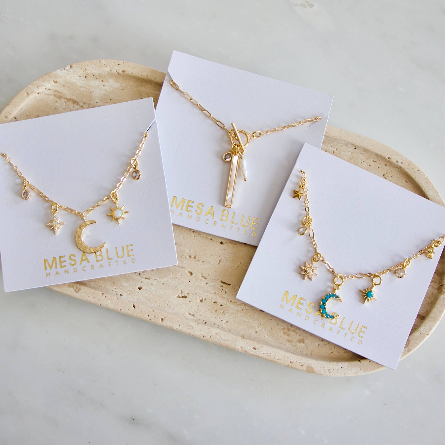 CZ, Mother of Pearl, Freshwater Pearl,Charm Toggle Necklace