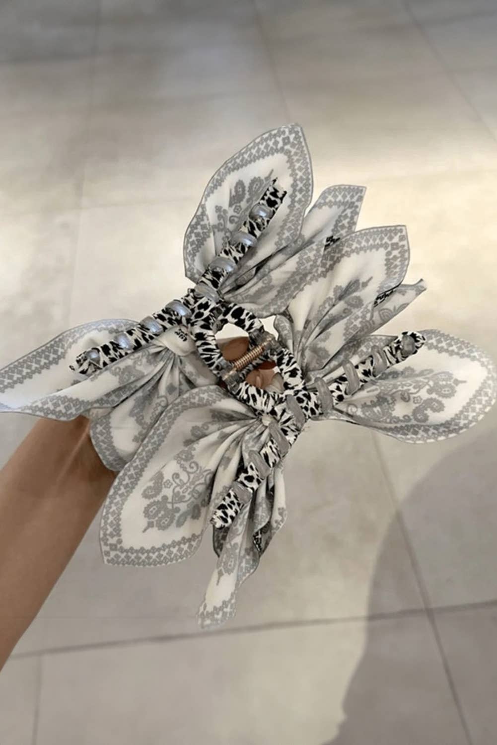 Floral Bow Knot Hair Clip