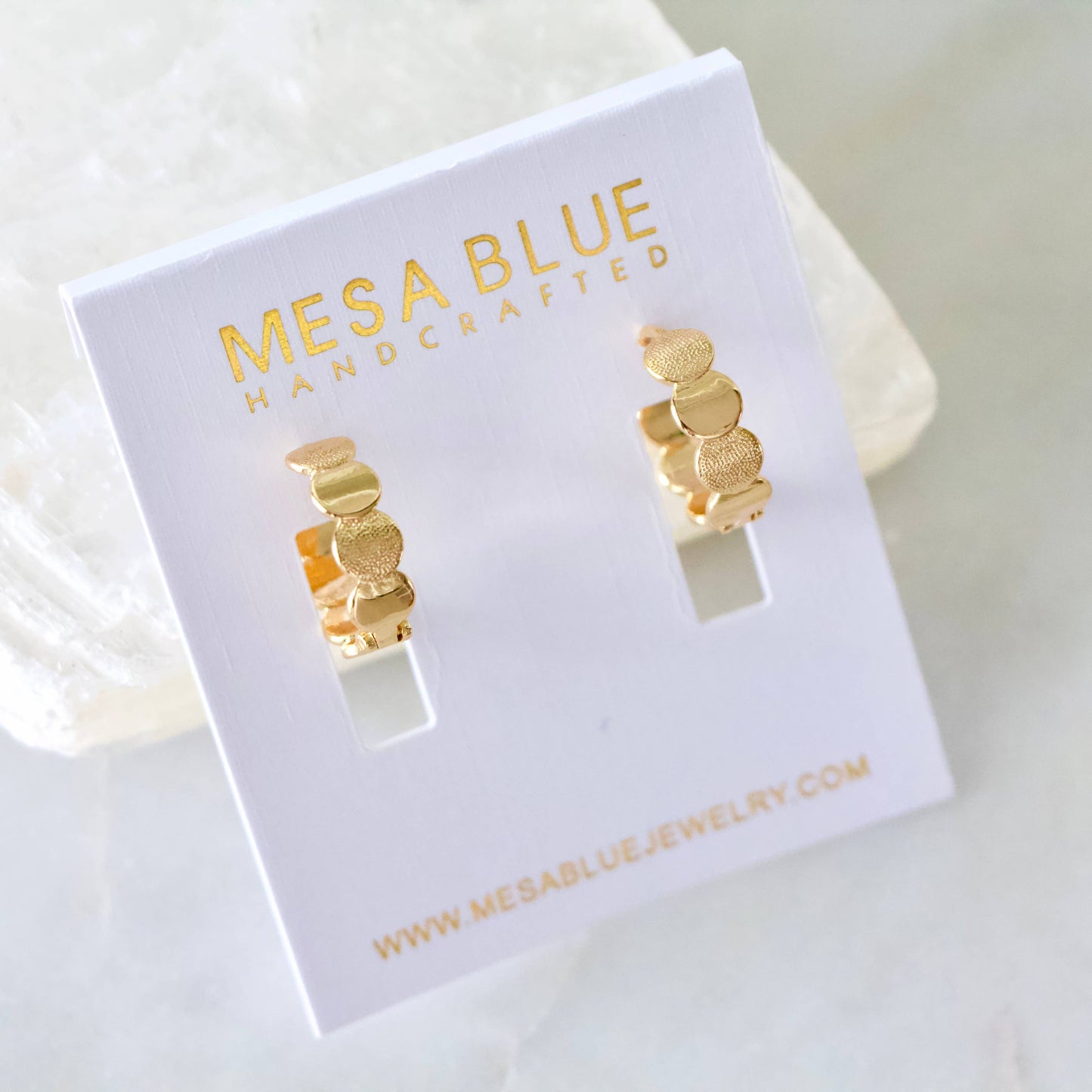 Full Moon Huggie Hoop Earrings