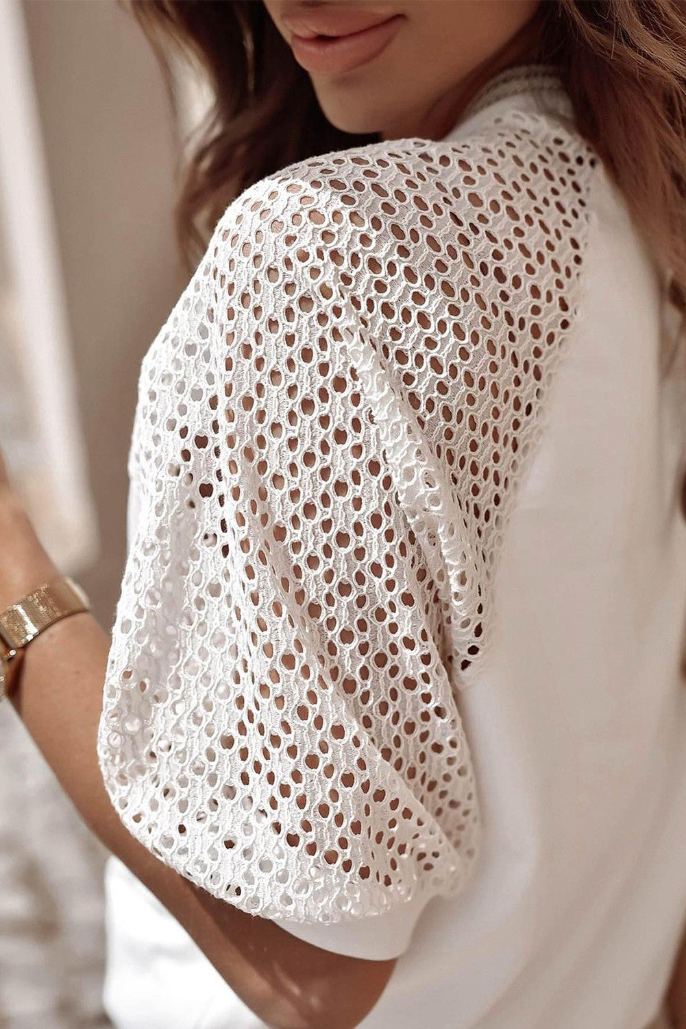 Penelope Lace Half Sleeve Tee