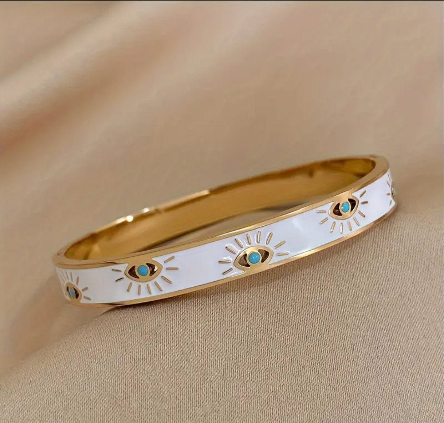 White Evil Eye Bracelet