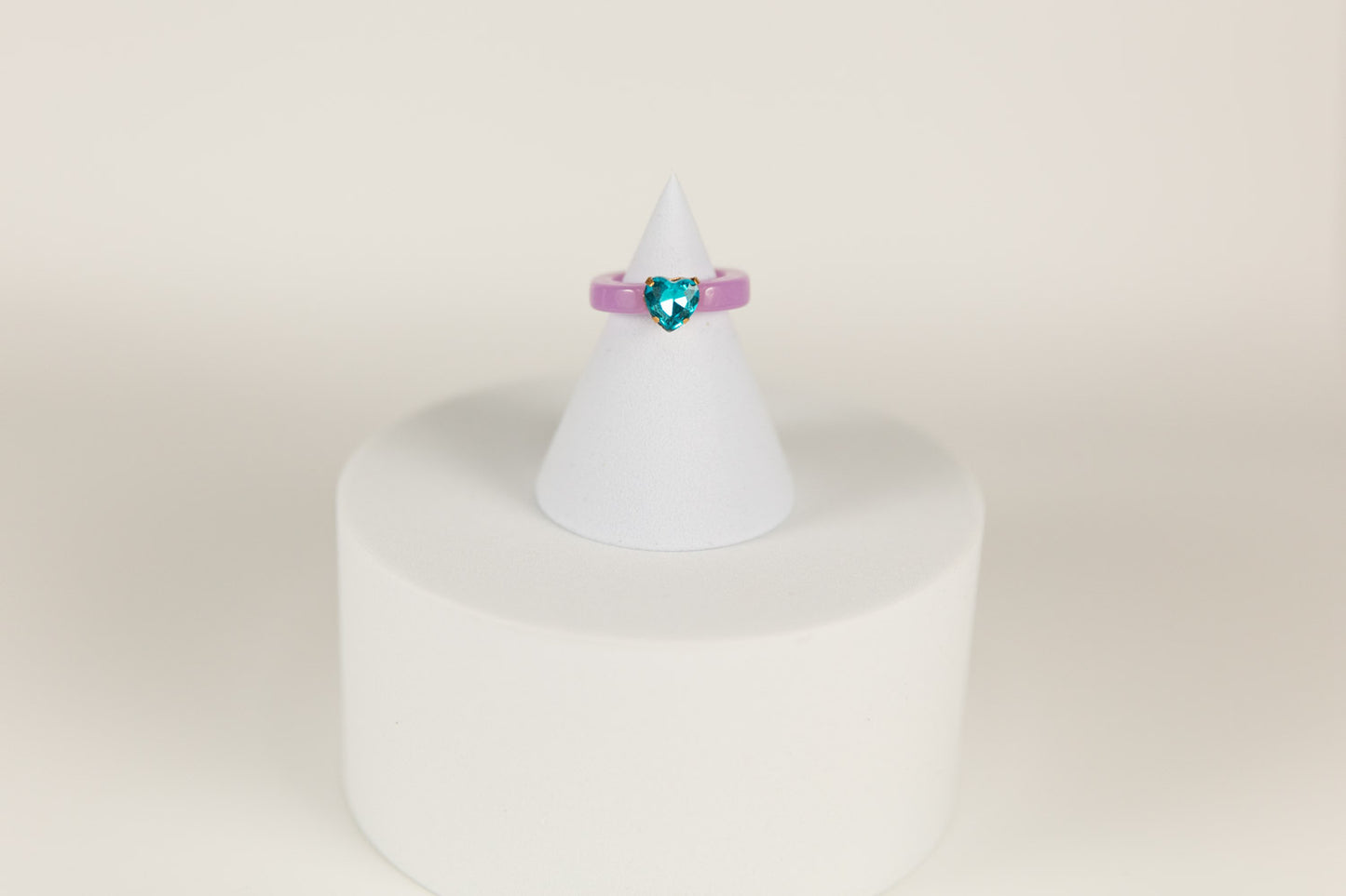 Sweetheart Ring in Pink & Blue