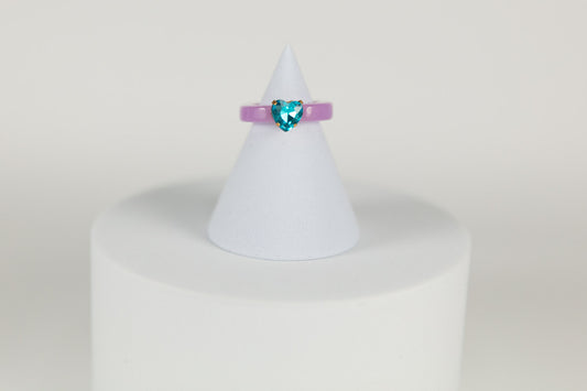 Sweetheart Ring in Pink & Blue
