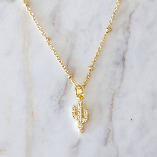 Mini Cactus  Necklace 