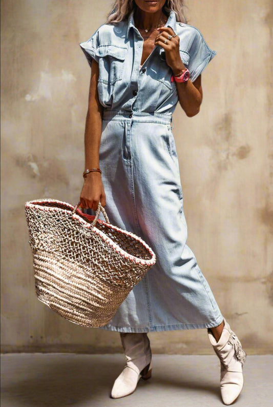 Denim Maxi Dress